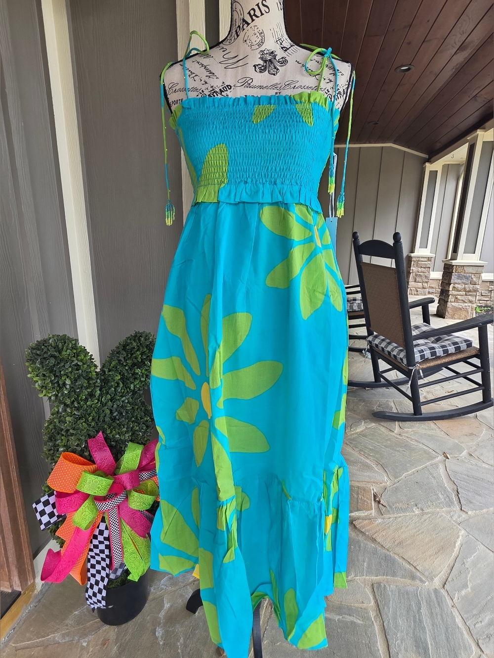 Resort Ready! Smocked Summer Midi Dress-NWT - Picture 13 of 16